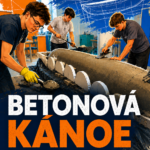 Naši studenti staví betonovou kánoi